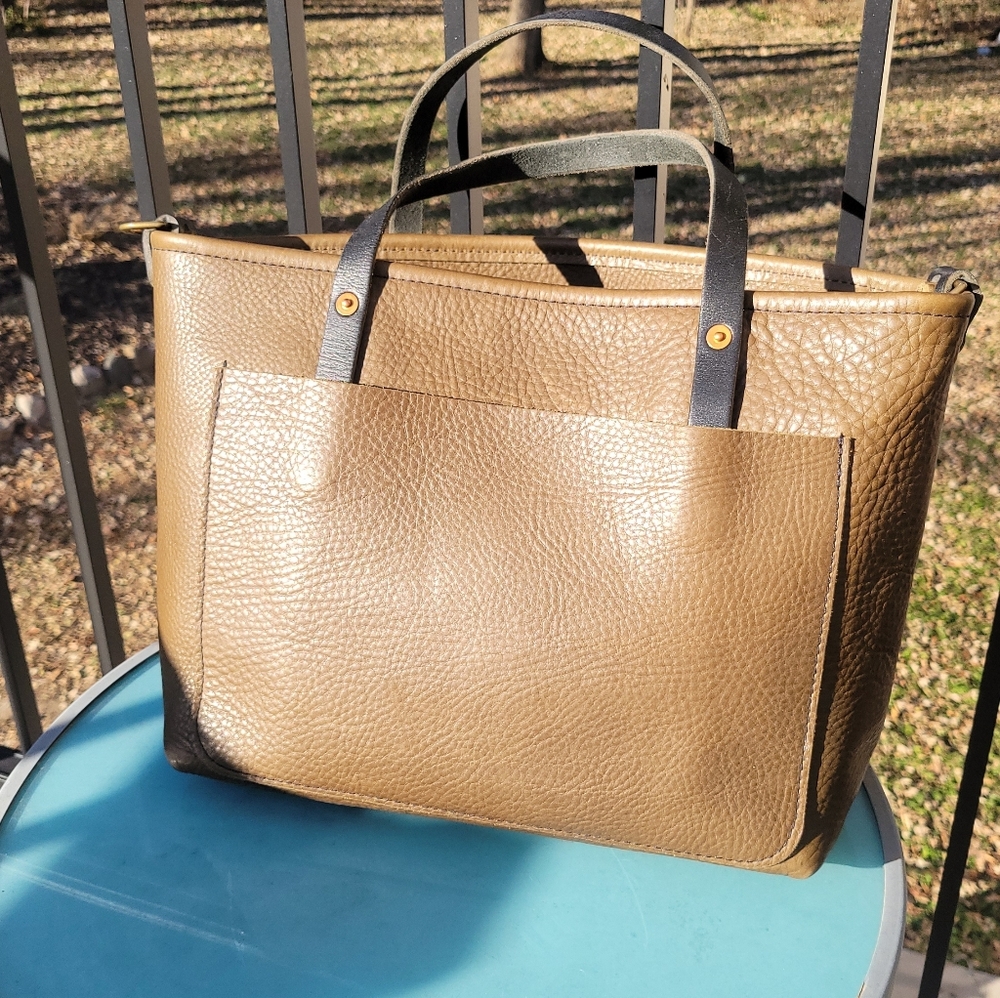 Olive Go Forth Goods Medium Avery Tote Bag